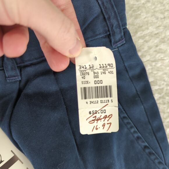 Vintage 90s Calvin Klein Pleated Pants Navy Blue Tapered Leg Women's 6 High-rise - Picture 10 of 11